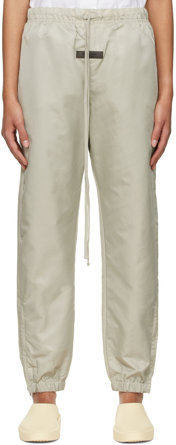 Essentials Green Nylon Track Pants In Seafoam