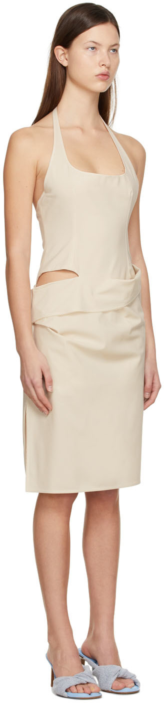 JACQUEMUS BEIGE 'LA ROBE HIELO' MINI DRESS