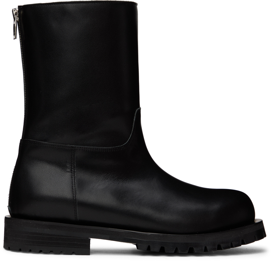 SSENSE Exclusive Black Shearling Boots