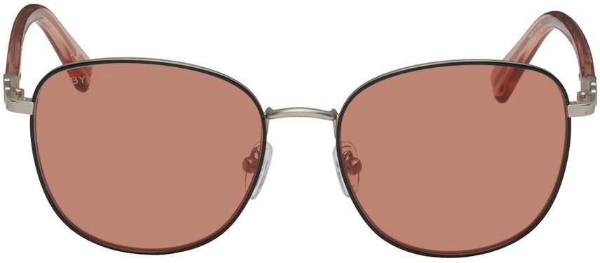 By Far Silver Gibson Sunglasses In Mas Matt Silver