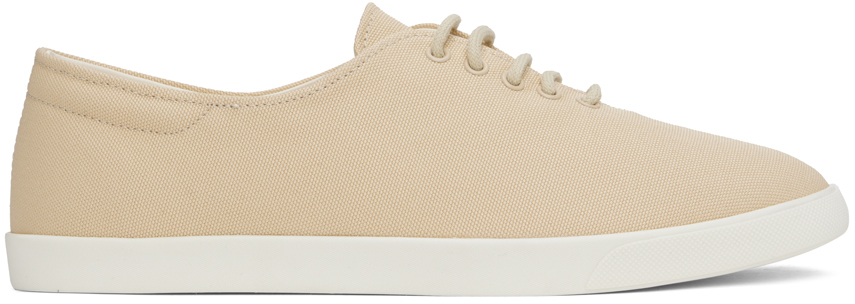 Shop The Row Beige Sam Sneakers In Ntwt Natural/white