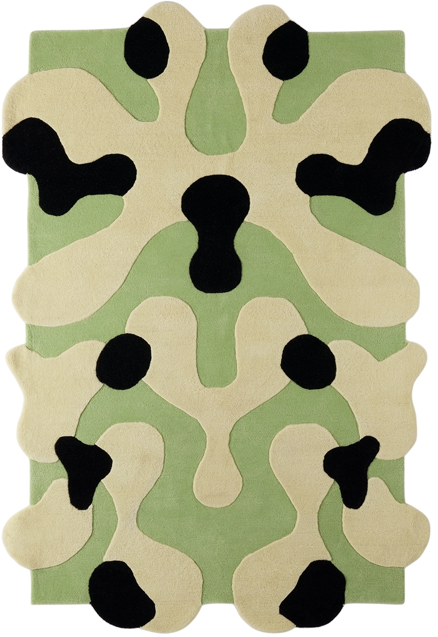 Mush Studios Ssense Exclusive Green Large Blot Rug In Pale Green