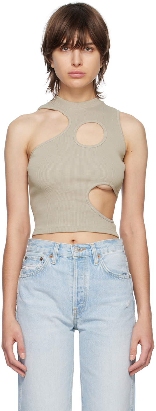 Rombaut Ssense Exclusive Tan Cell Tank Top In Desert