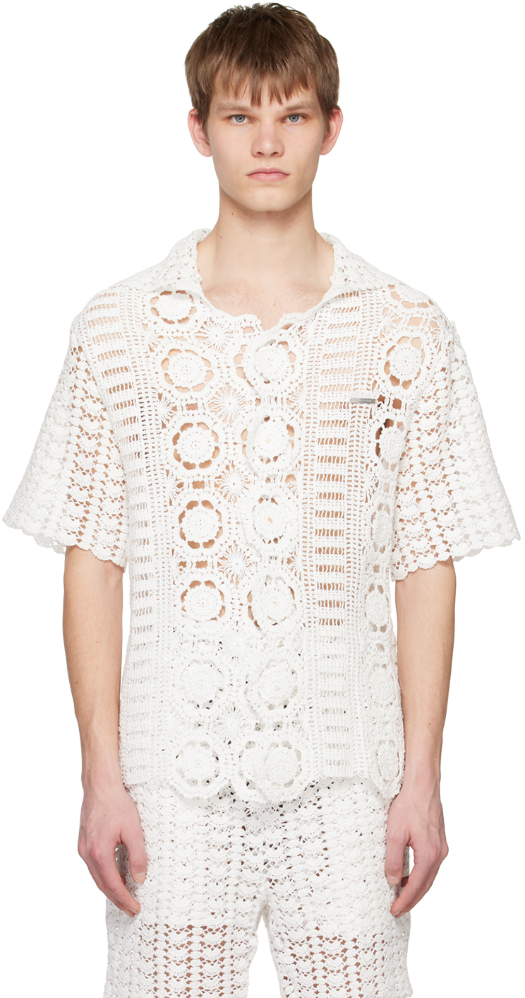 Young N Sang White Scalloped Shirt