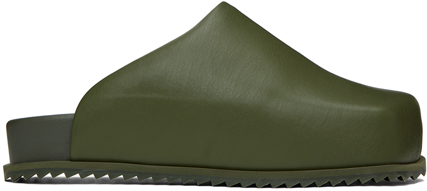 Yume Yume Khaki Truck Mules In Vanquish Green