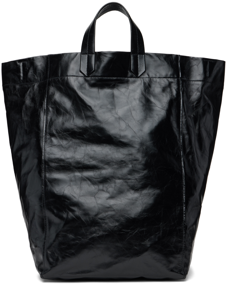 Jil Sander Black 2way Tote In 001 - Black
