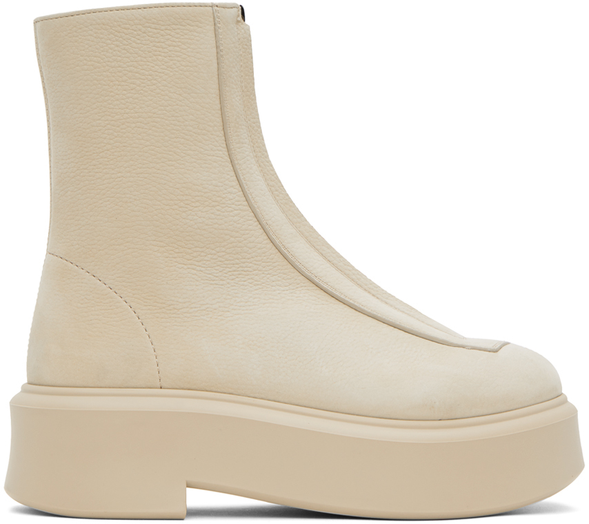 Shop The Row Beige Zipped I Boots