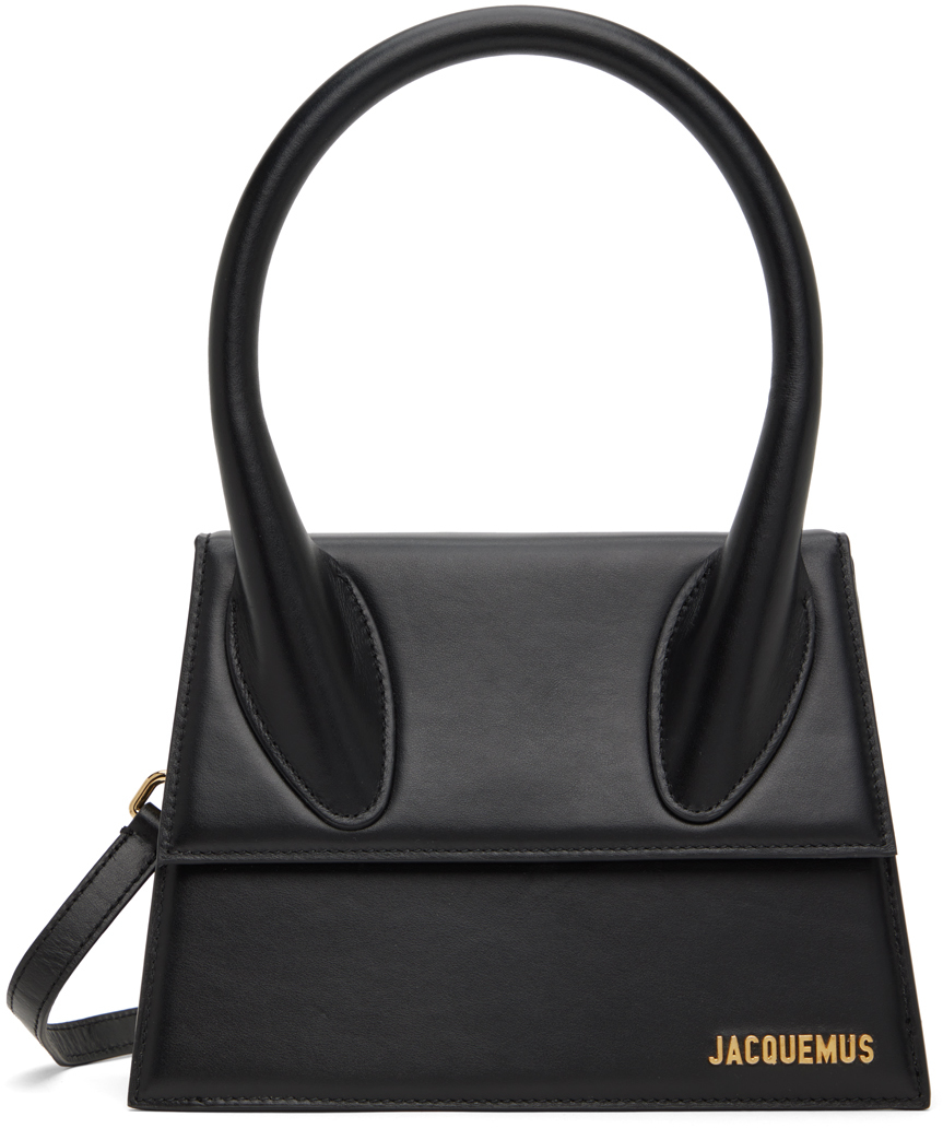 Jacquemus Small Handle And Removable Shoulder Strap In 990 Black