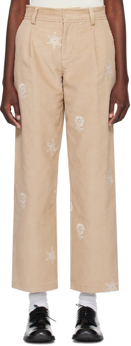 Soulland Beige Aidan Trousers