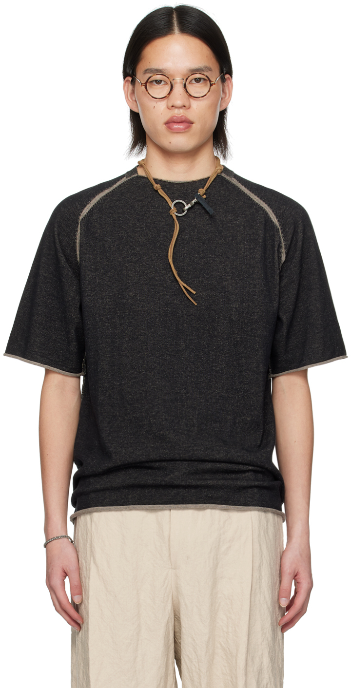 Black Rolled Edge T-Shirt