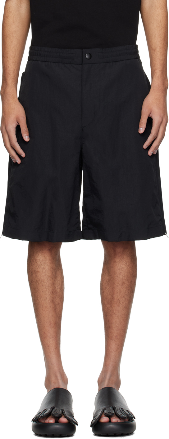 Black Expansion Panel Shorts