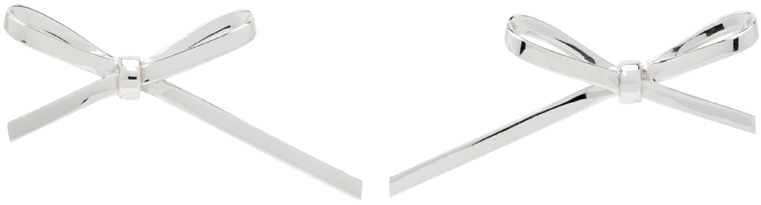 We11 Done Silver Bow Stud Earrings