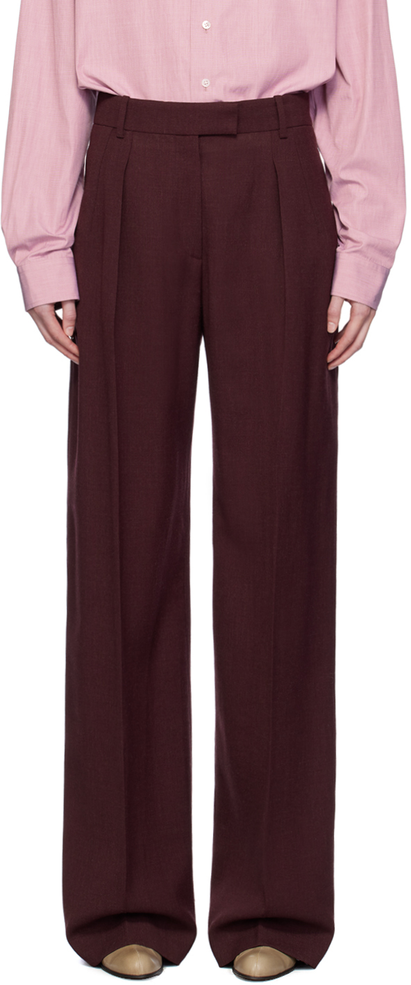 Shop The Row Burgundy Antone Trousers