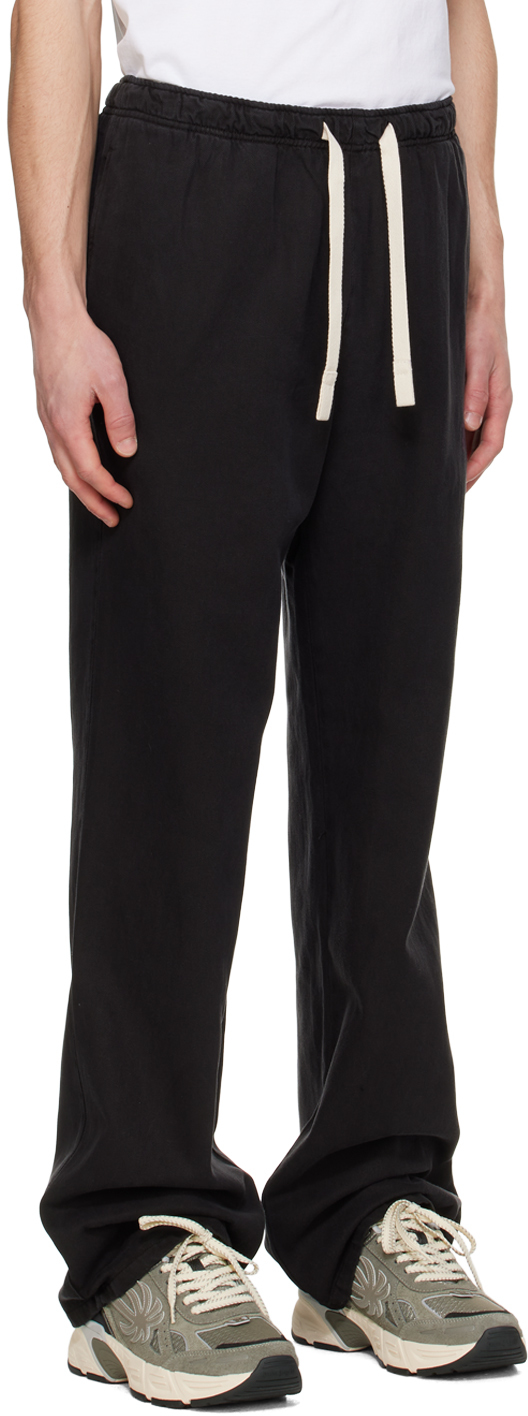 Shop Palm Angels Black Travel Sweatpants In Black Off