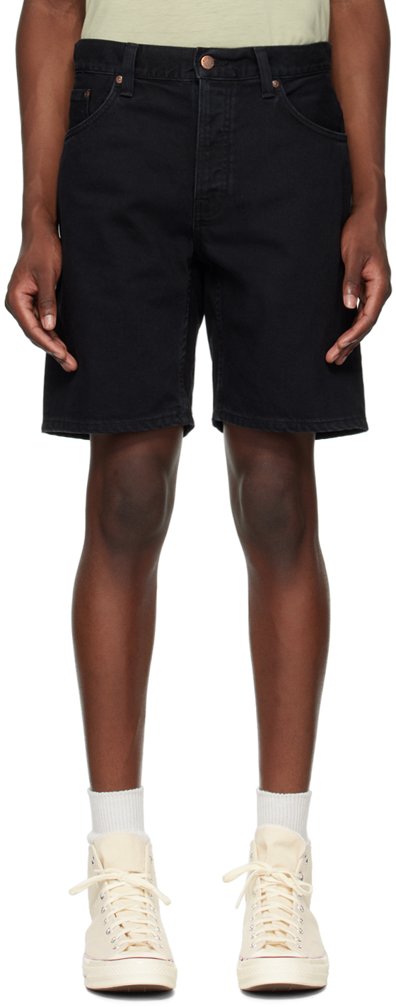 Black Seth Denim Shorts