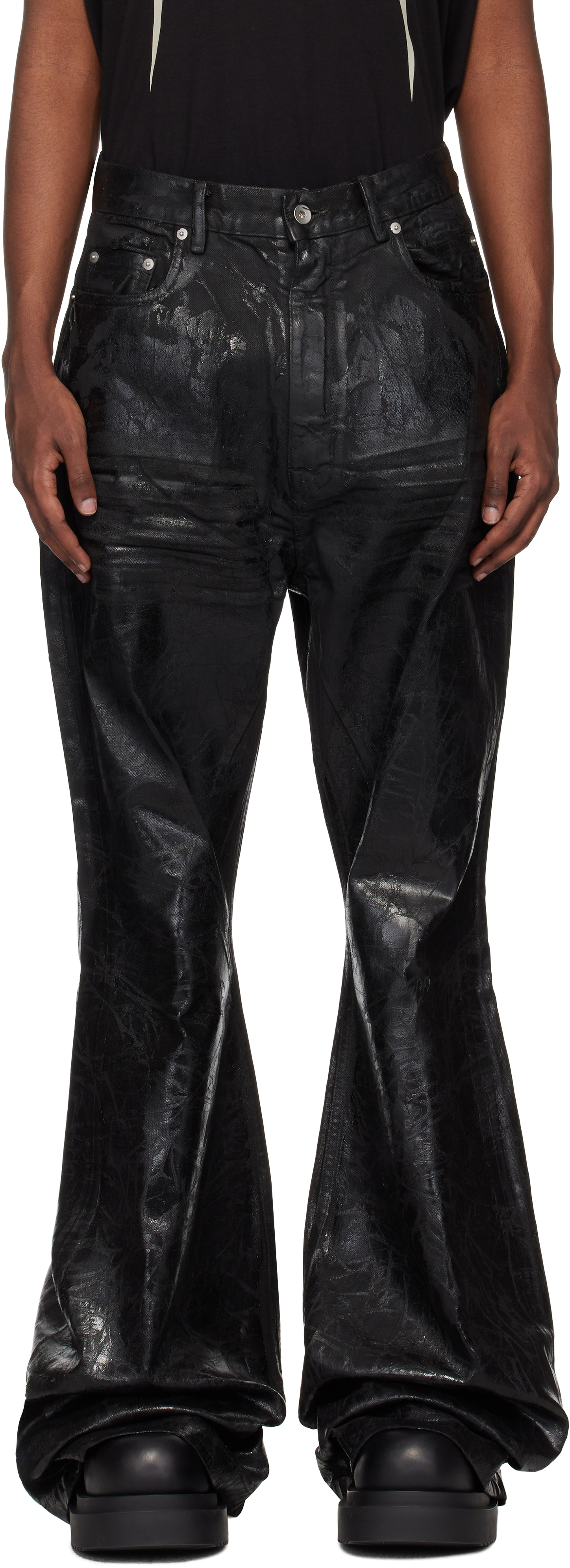Black Porterville Bolan Bootcut Trousers