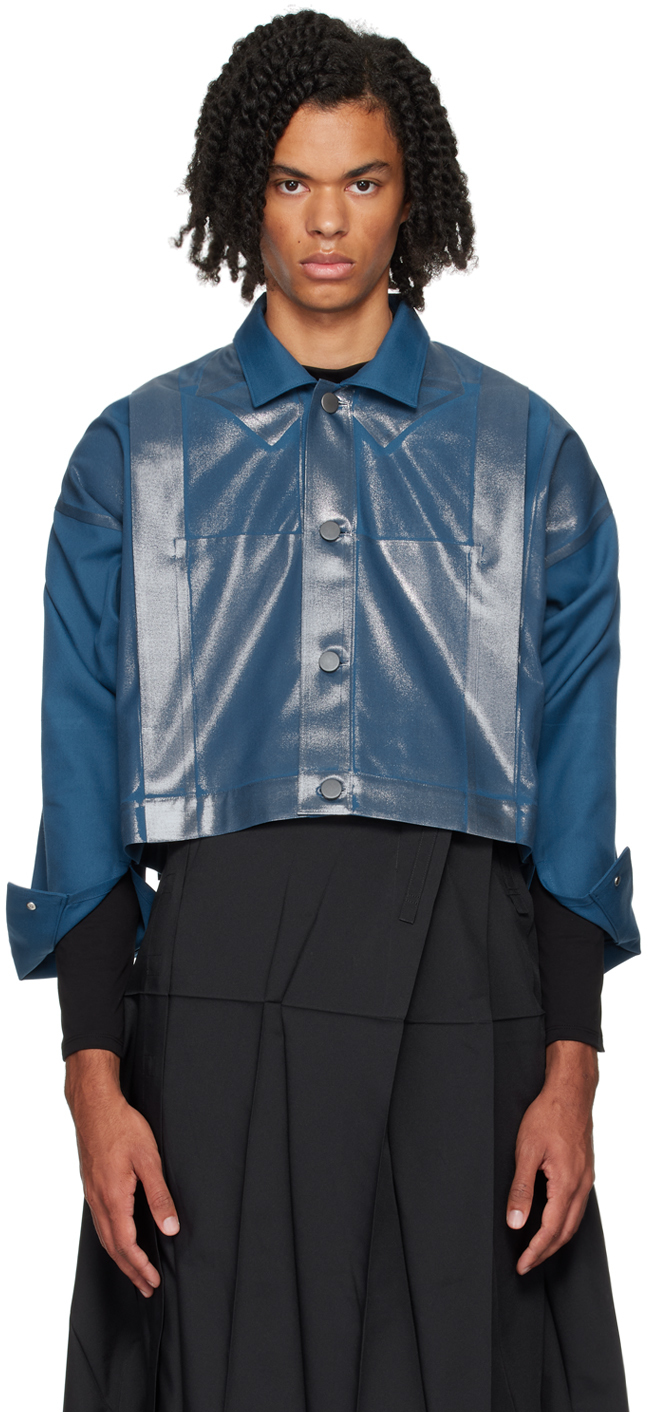 Blue Tucked Foil Jacket