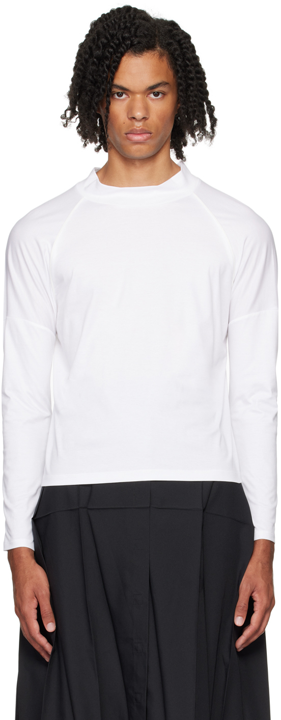 Black Mock Neck Long Sleeve T-Shirt
