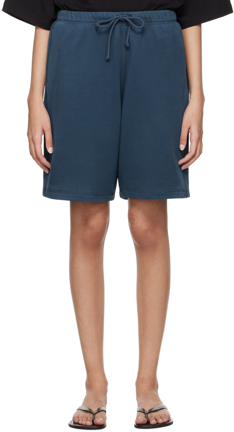 The Row Blue Stanton Shorts In Ble Blue