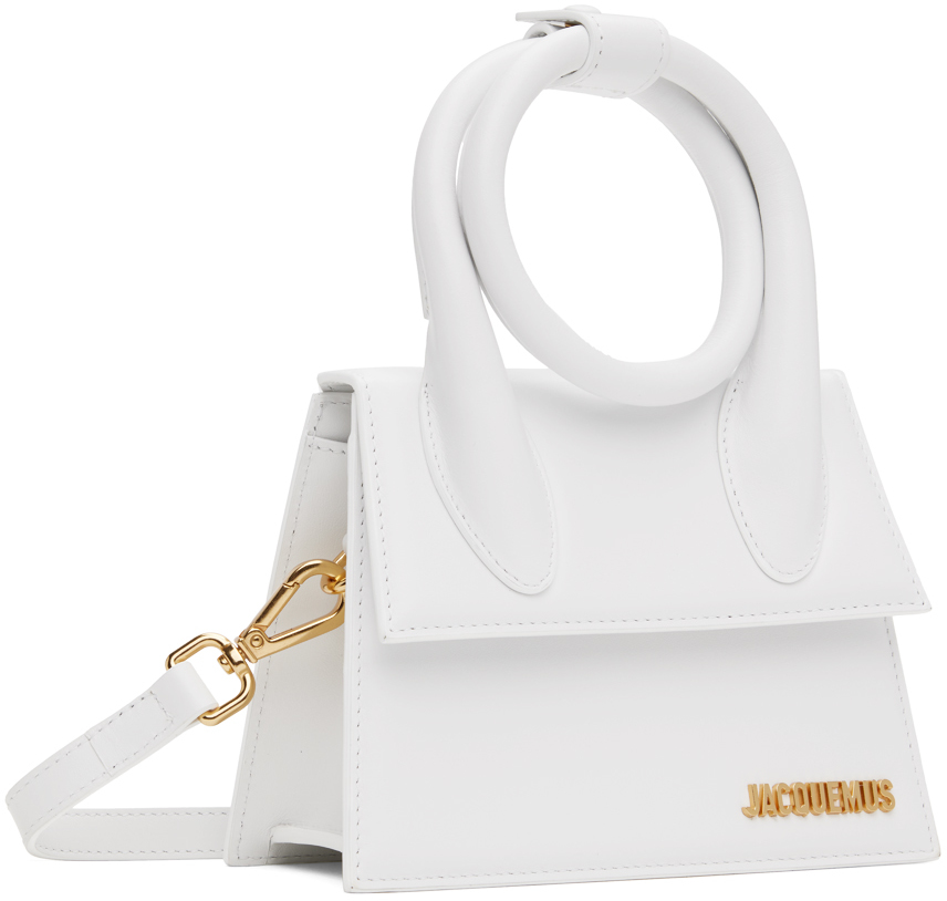 Shop Jacquemus White Les Classiques 'le Chiquito Noeud' Bag In 100 White