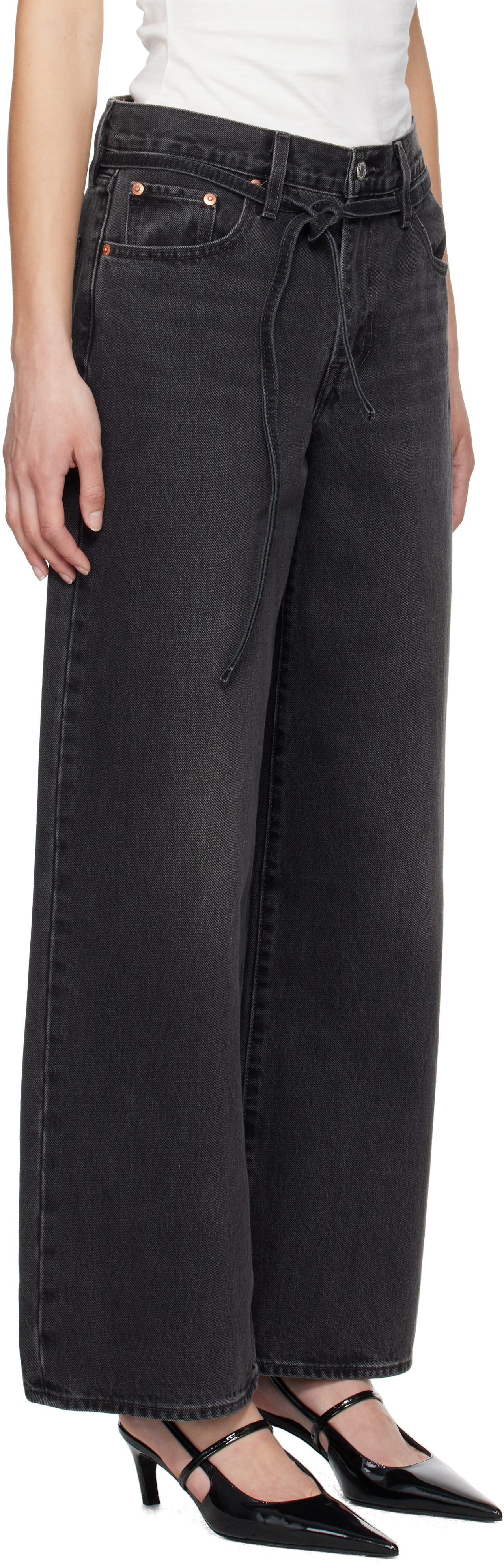Levi's Black Xl Baggy Straight Jeans In Influential Lady