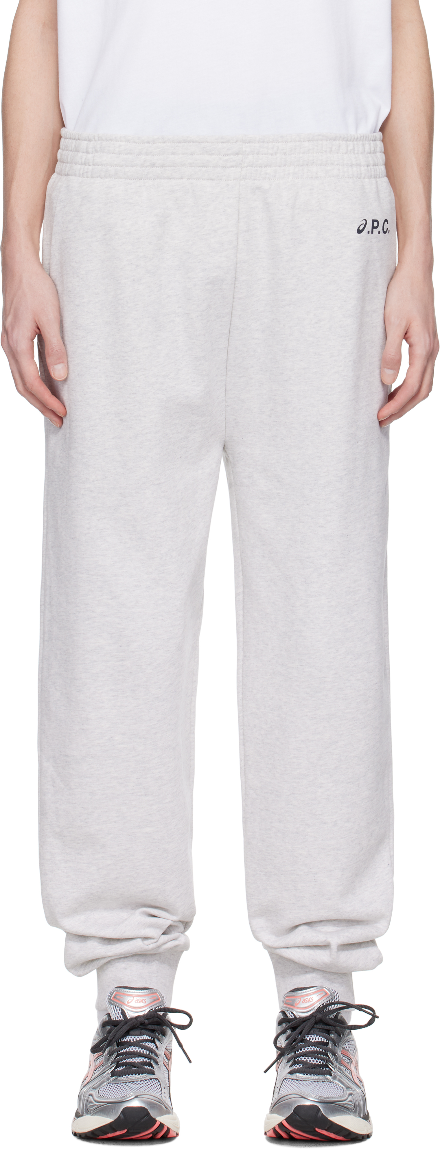 A. P.C. Gray ASICS Edition Hill Sweatpants