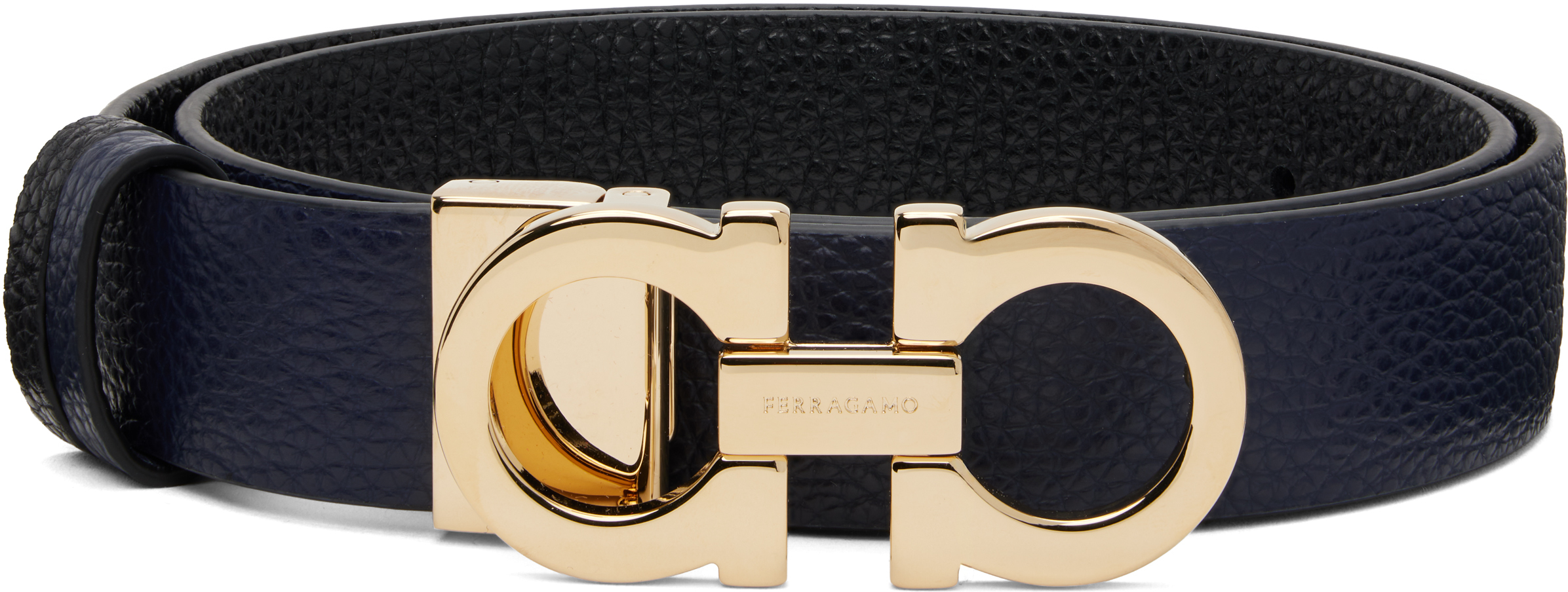 White & Black Mediterraneo Reversible Belt