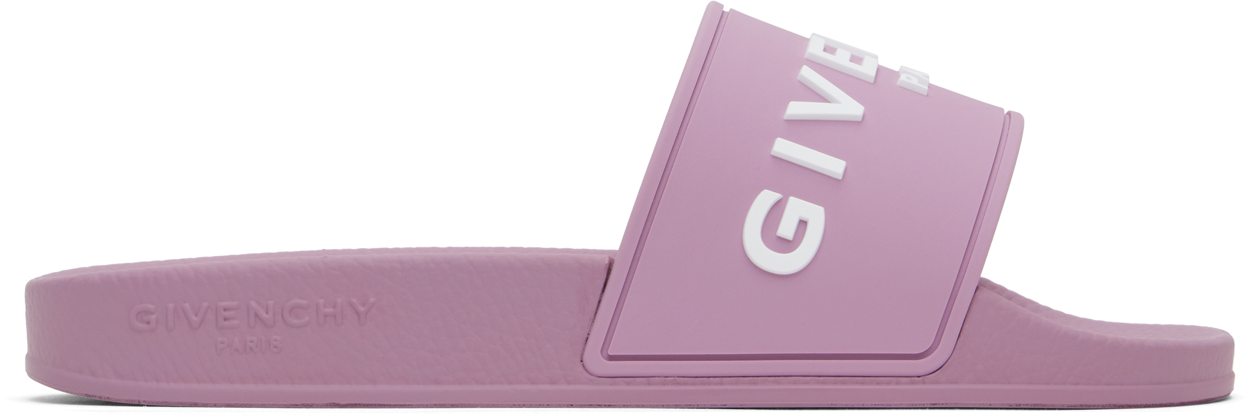 Shop Givenchy Purple Rubber Pool Slides In 510-orchid Purple