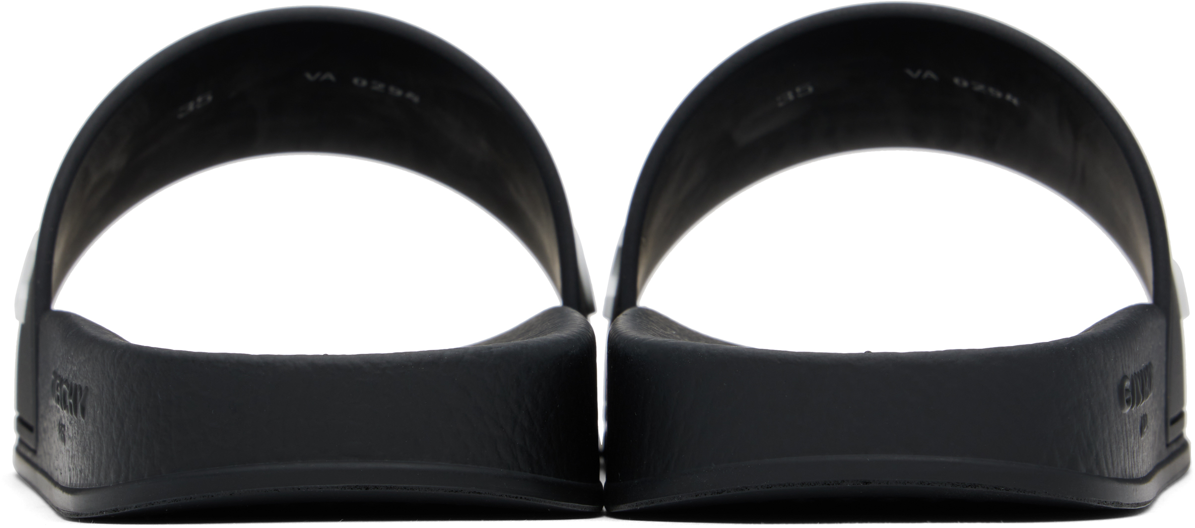 Shop Givenchy Black Rubber Pool Slides In 001-black