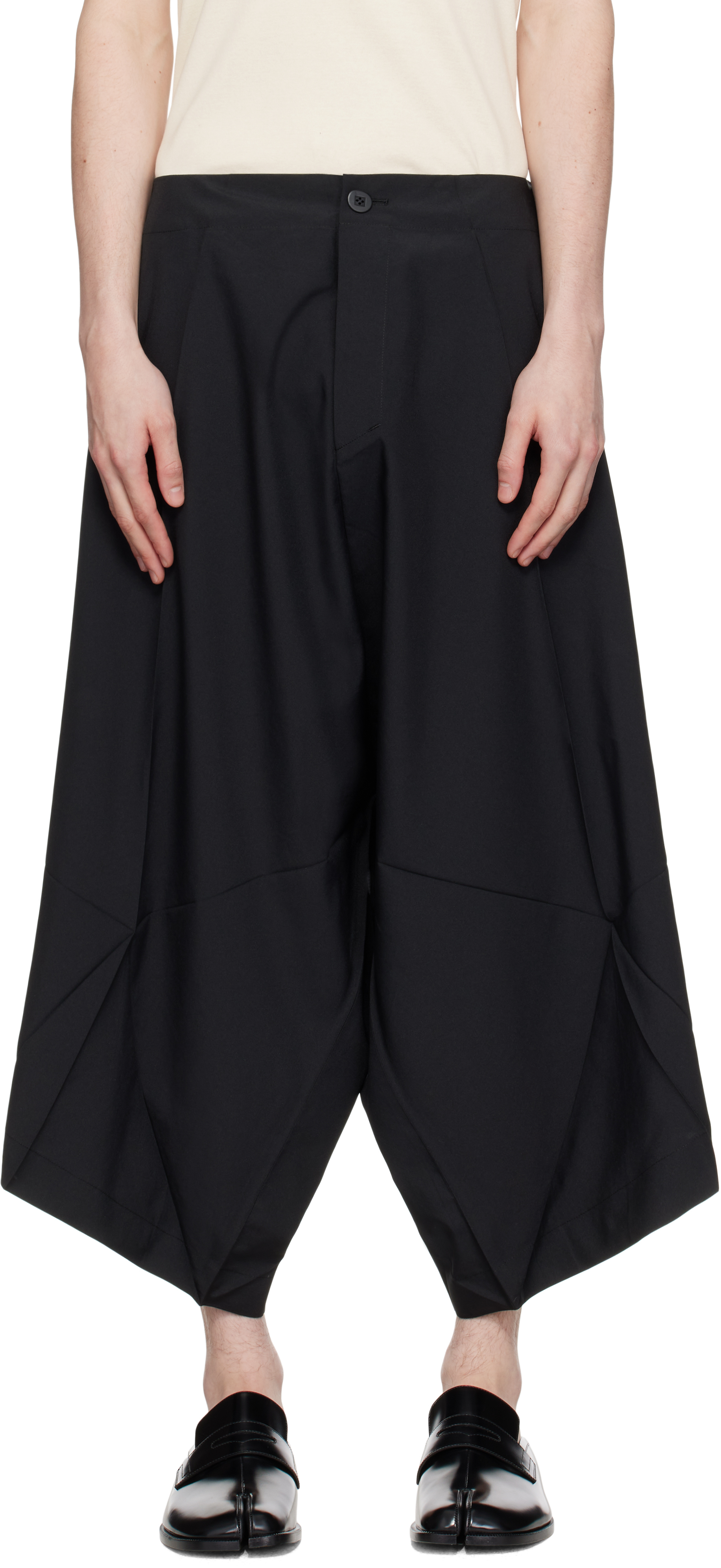 Black Unified Half Cubes Trousers