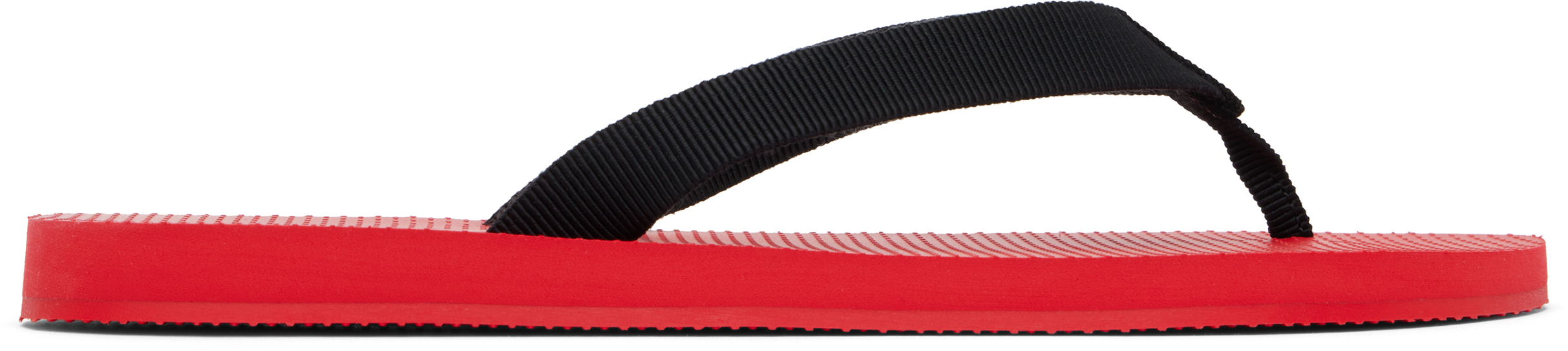 Shop The Row Black & Red Dune Classic Flip-flops In Scr Scarlet