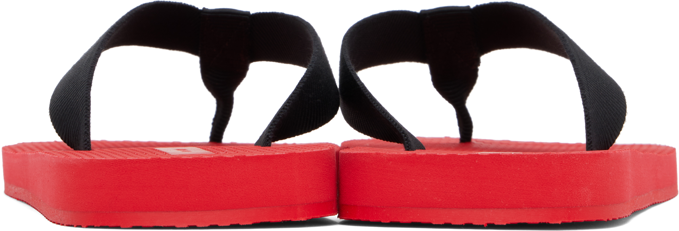 Shop The Row Black & Red Dune Classic Flip-flops In Scr Scarlet