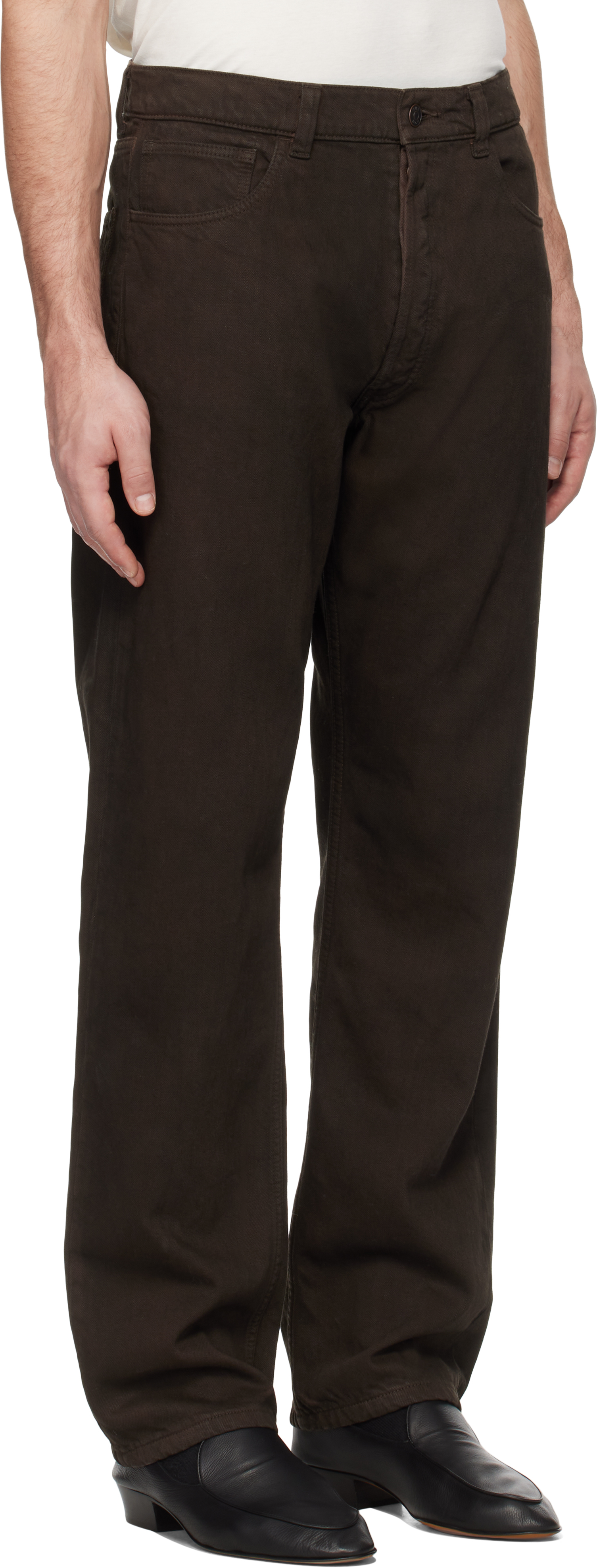 Shop The Row Brown Burt Jeans In Bro Brown