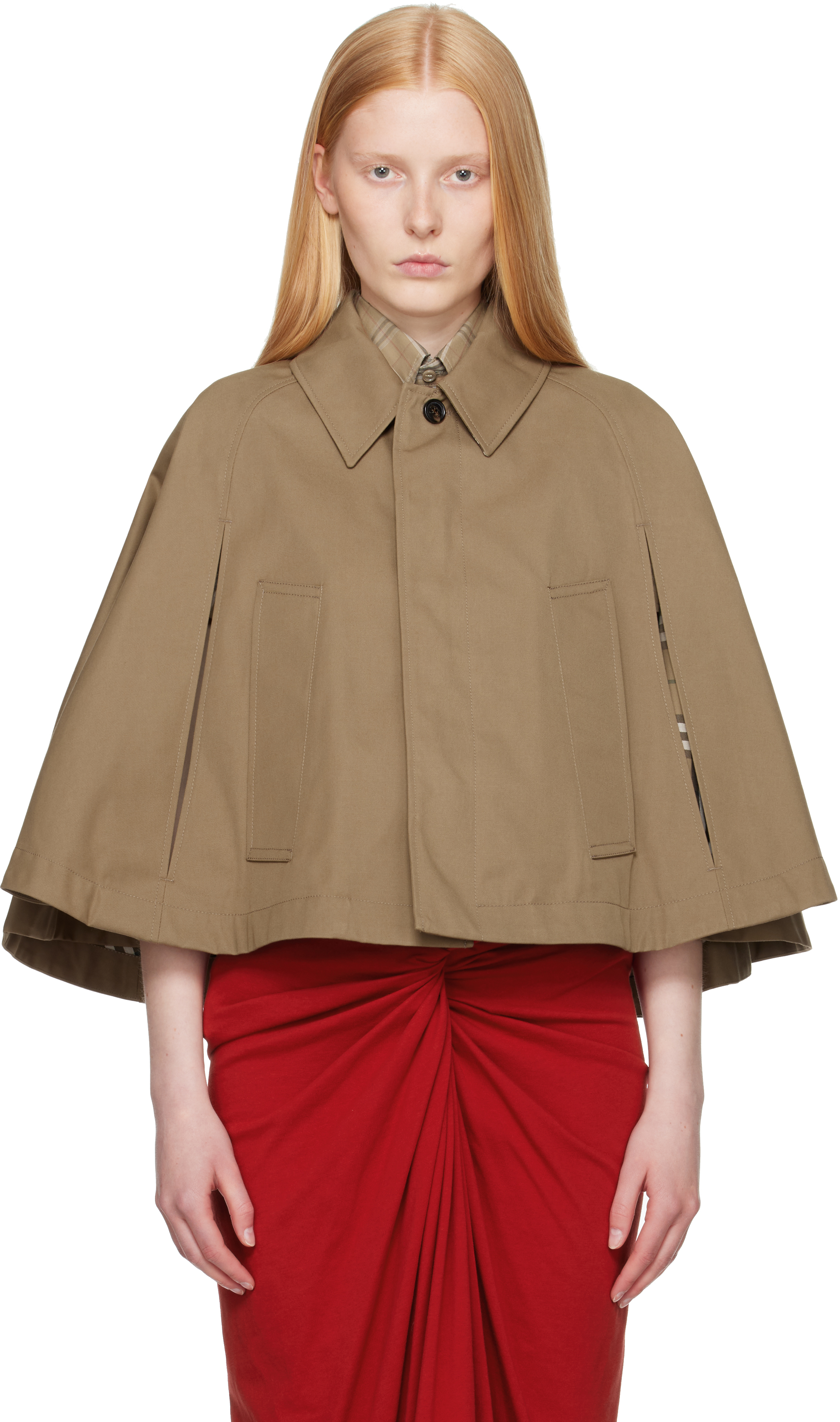 Brown Capelet Jacket