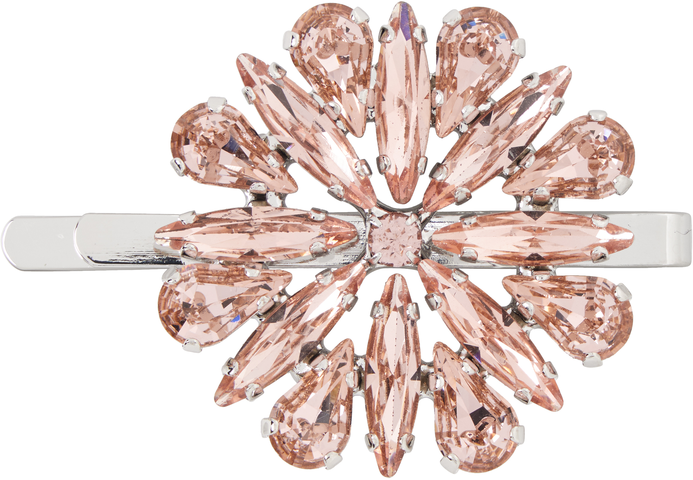 Simone Rocha Crystal Blossom Hair Clip In Rose