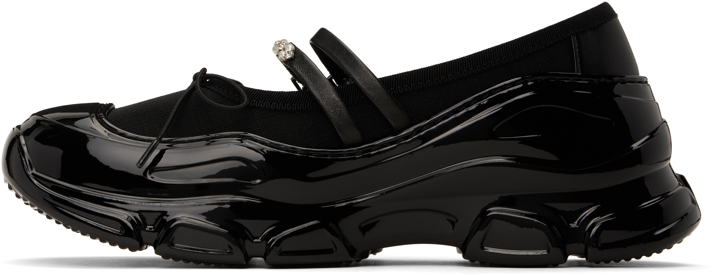 Simone Rocha Simoen Rocha Mesh Tracker Ballerina Women In Black/pearl/clear