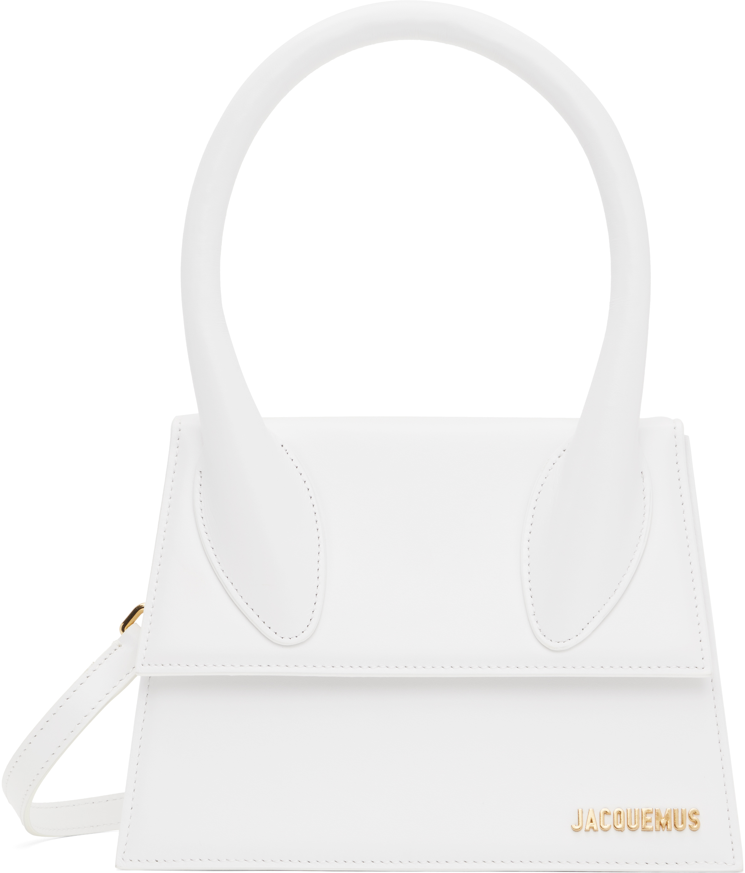JACQUEMUS WHITE 'THE LARGE CHIQUITO' BAG