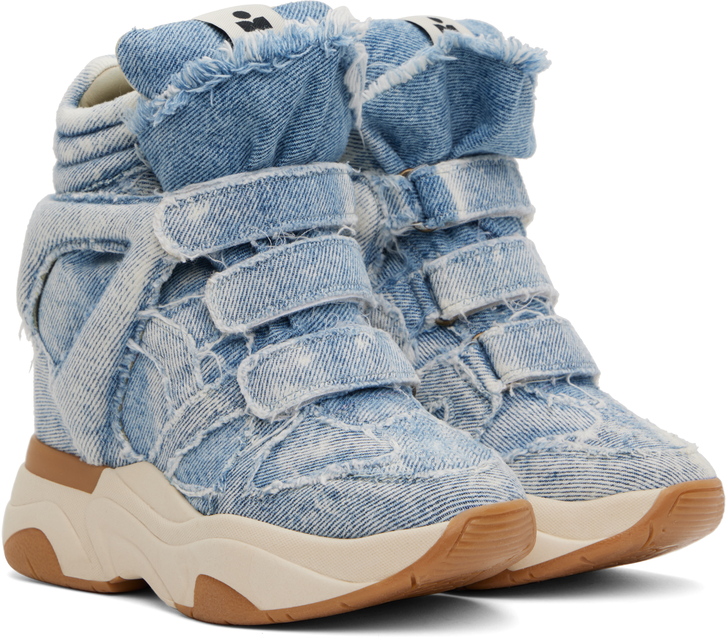 Shop Isabel Marant Blue Balskee Sneakers