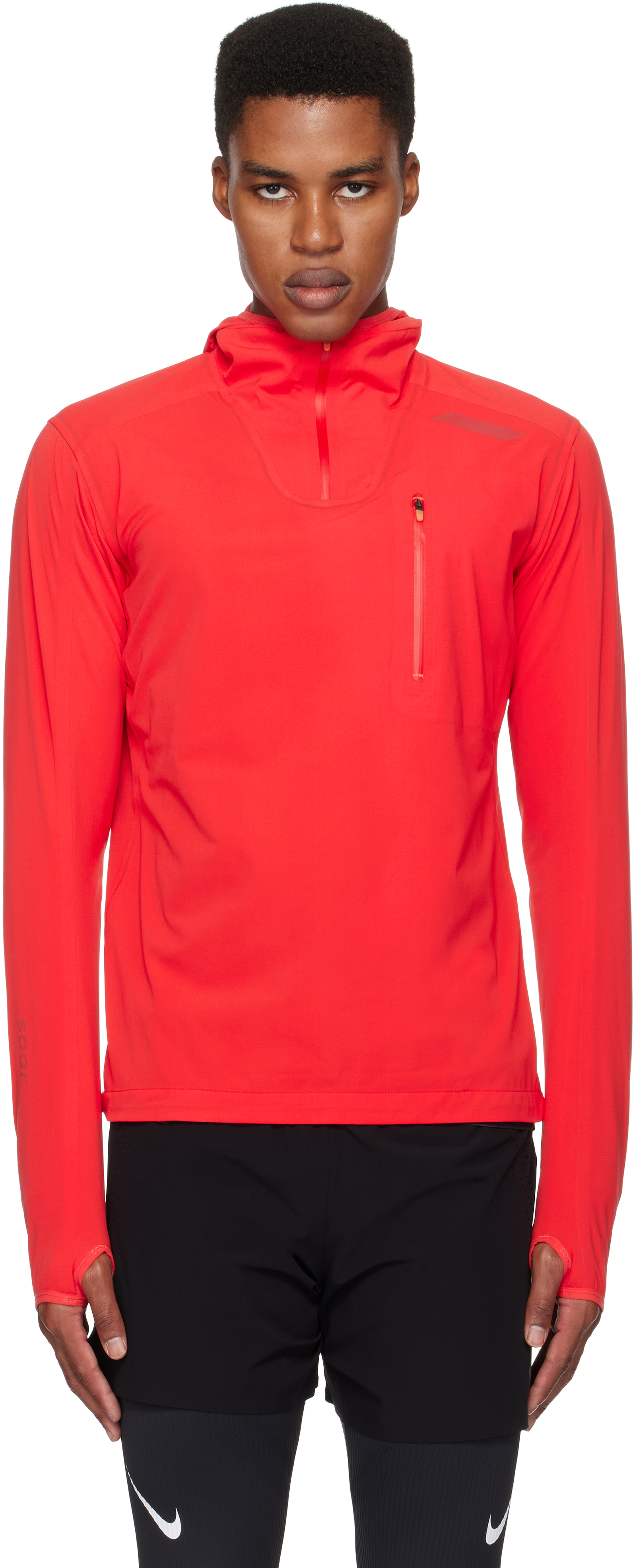 Soar Red Winter Anorak Jacket In High Risk Red