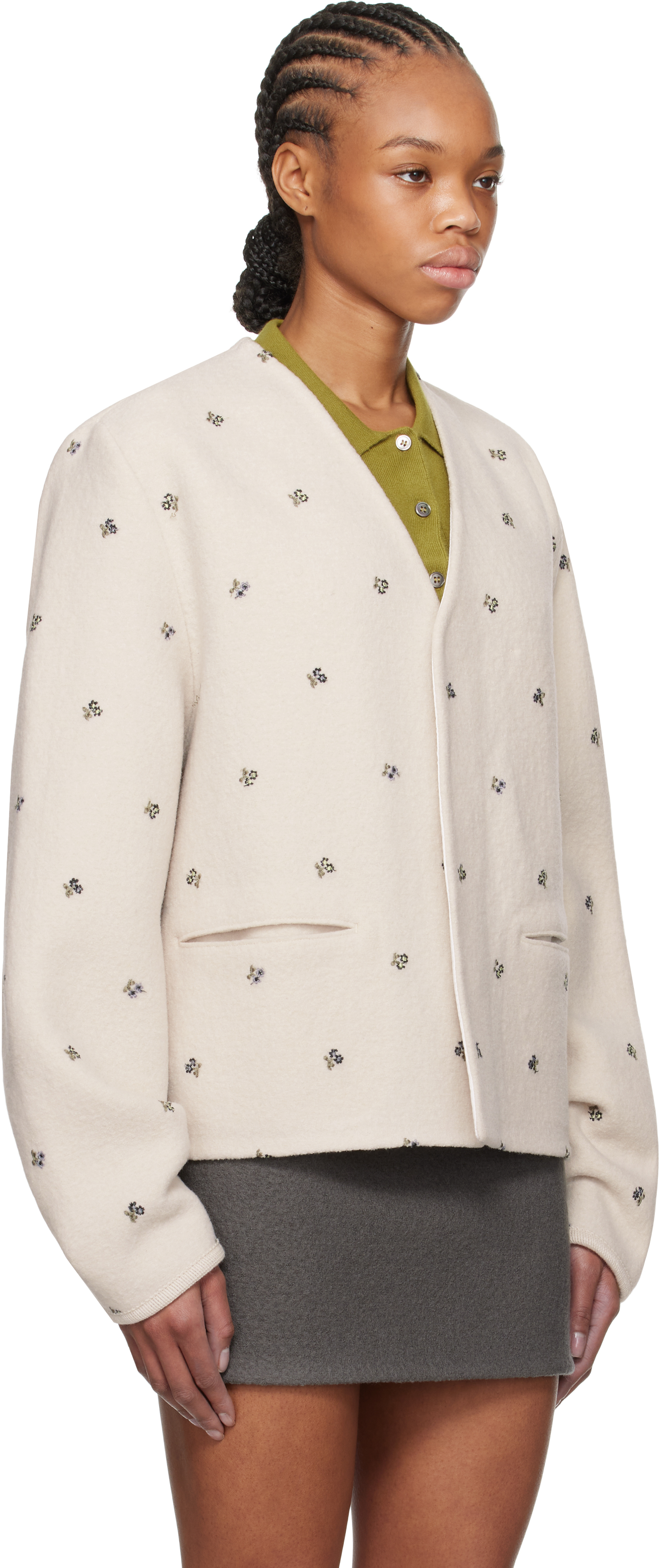 RIER BEIGE WALKER CARDIGAN