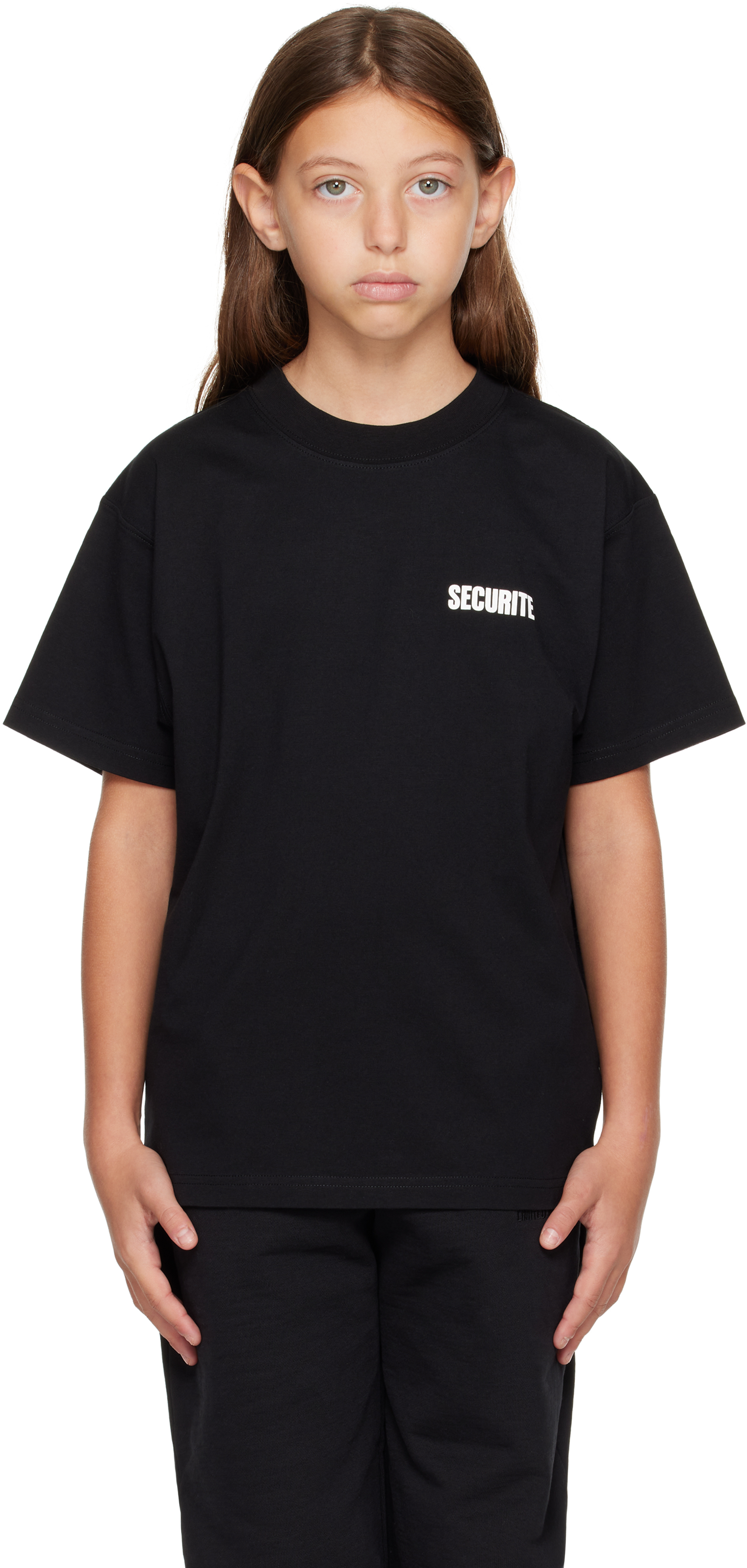 Vetements Kids Black 'securite' T-shirt