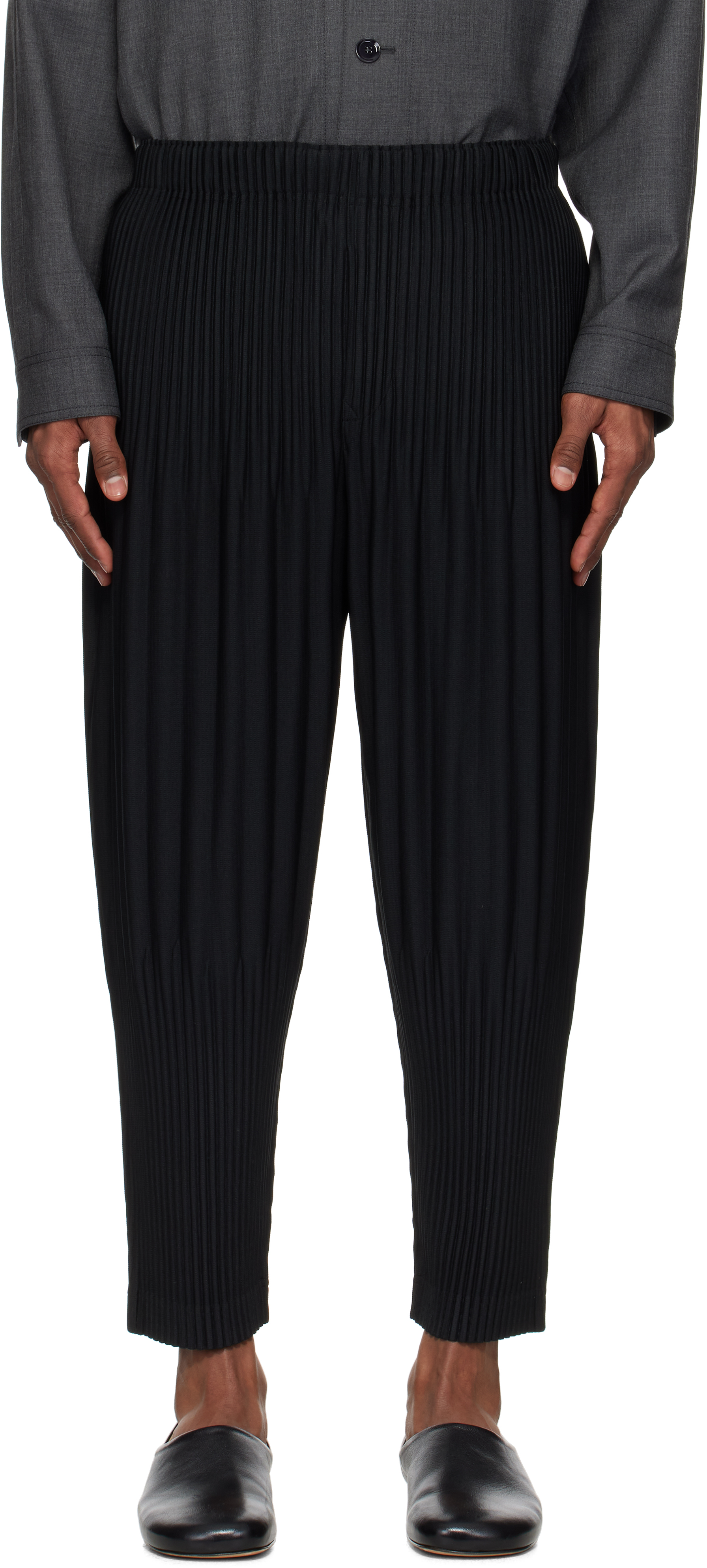 HOMME PLISSÉ ISSEY MIYAKE Black Basics Trousers