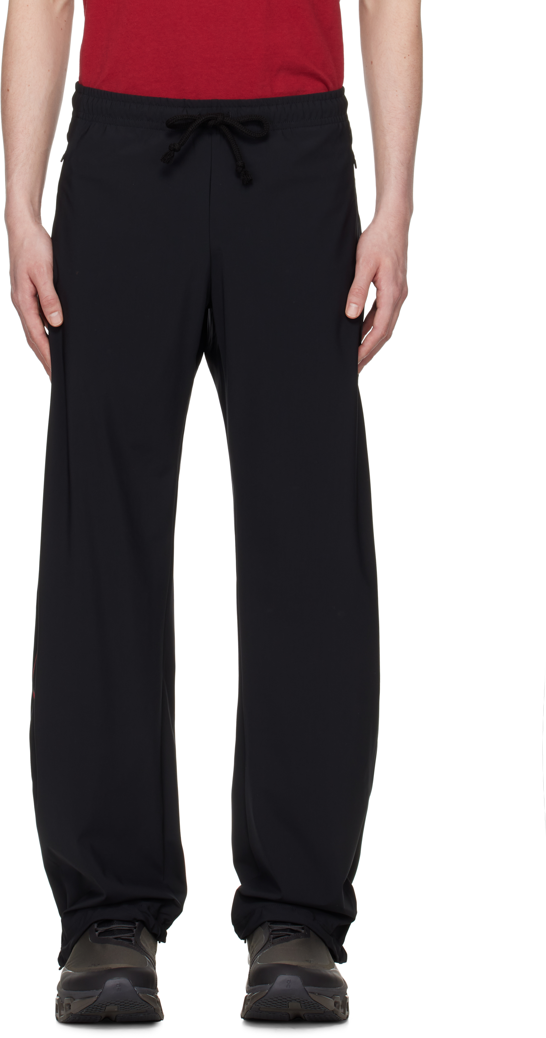 Black Wide Leg Track Pants