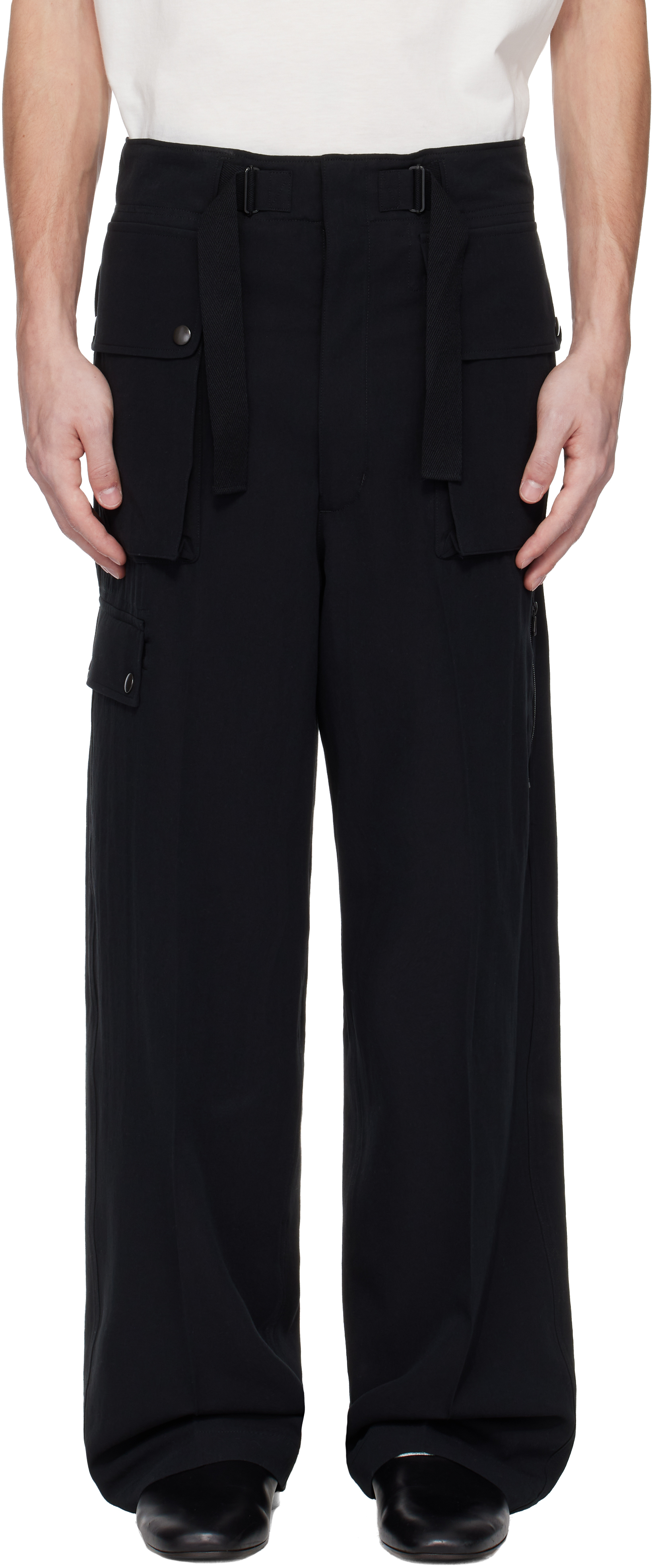 Khaki Light Cotton Wool Viyella Cargo Pants