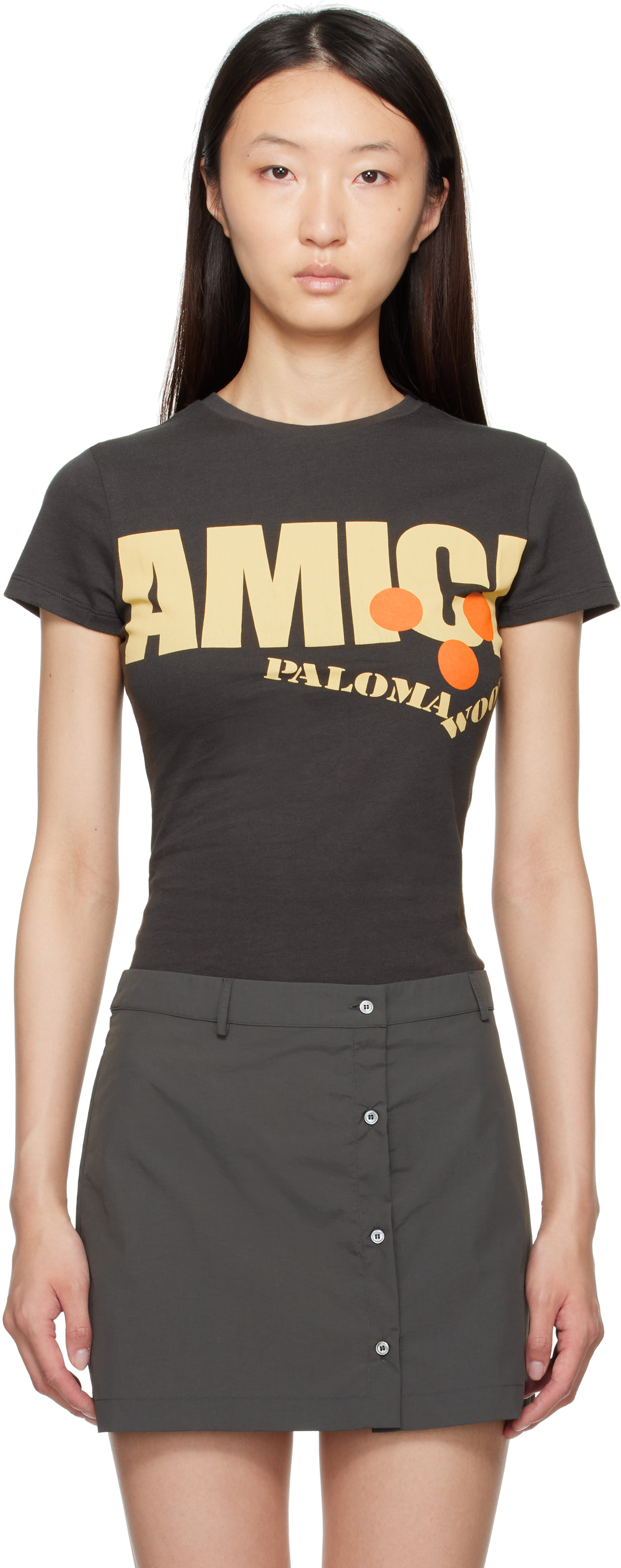 Black 'Amici' T-shirt